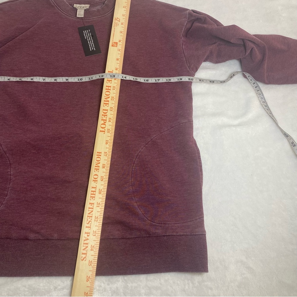 Logo Lori Goldstein Washed Mauve Pullover Sweatshirt XS - Picture 12 of 15